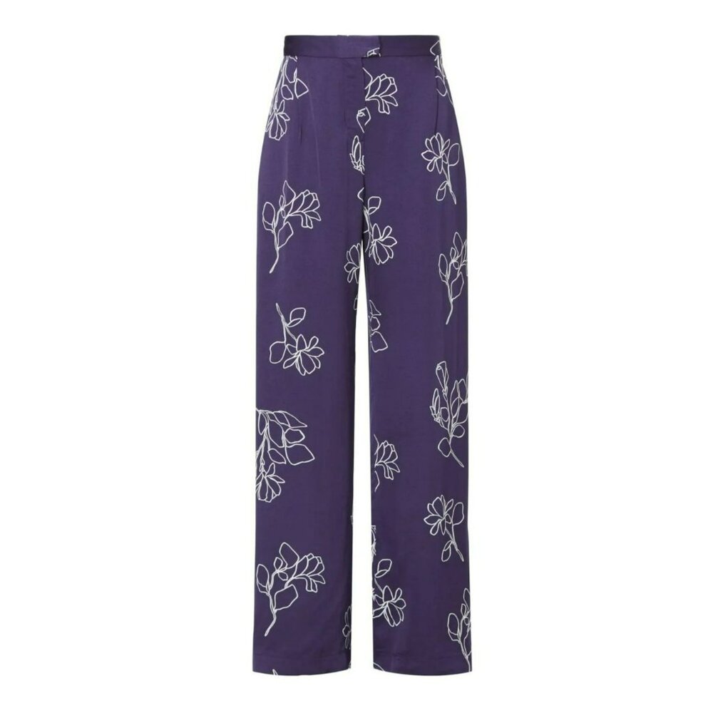 Jason Wu Collective Artistic Floral Wide Leg Trousers Sz 8 Lined Palazzo BoHo